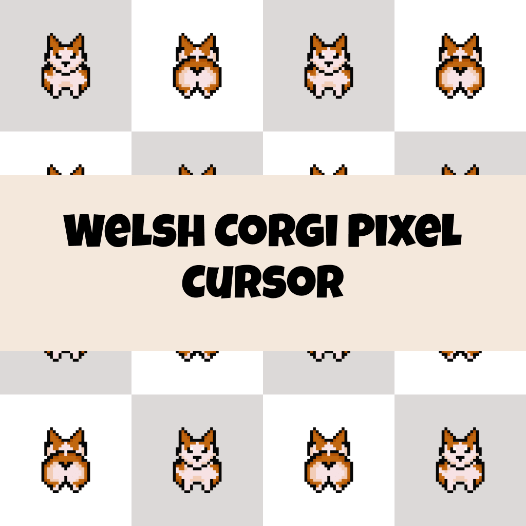 Preview Welsh Corgi Pixel cursor custom cursor pack